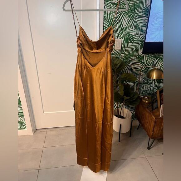 SER.O.YA Bronze Callie Silk Slip Dress, NWT XS - Picture 11 of 13